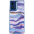 Blue Violet Watercolor Geode Moto G 5G (2024) Clear Case